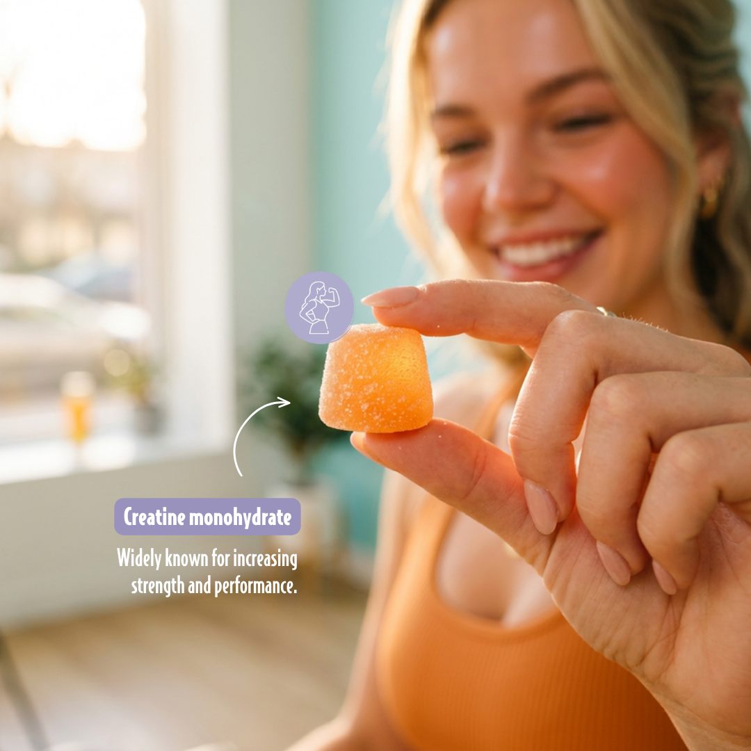 Heey! Creatine Gummies Sour Peach - kreatin for styrka och prestation