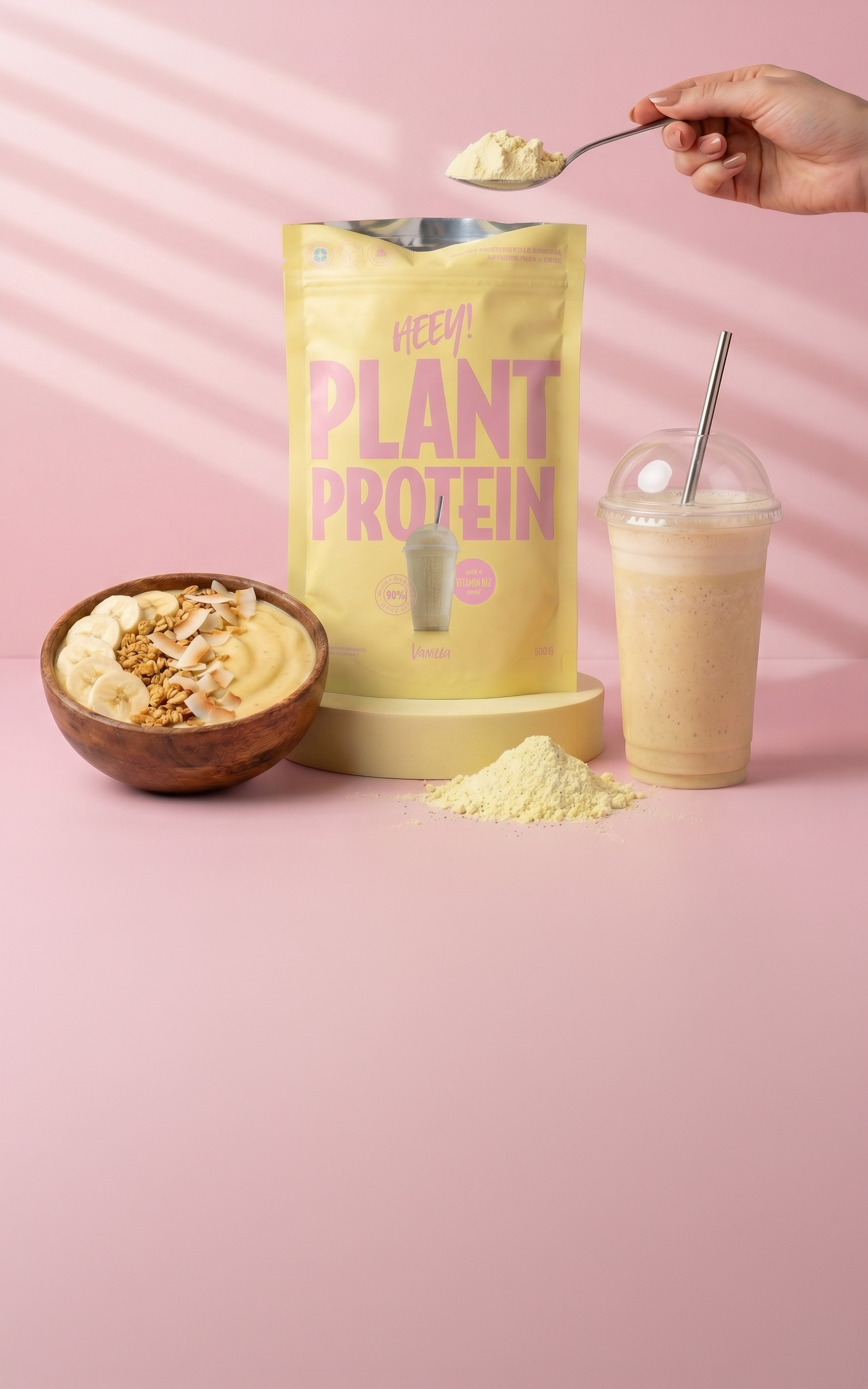 100% Vegan Protein <br> with Vitamin B12