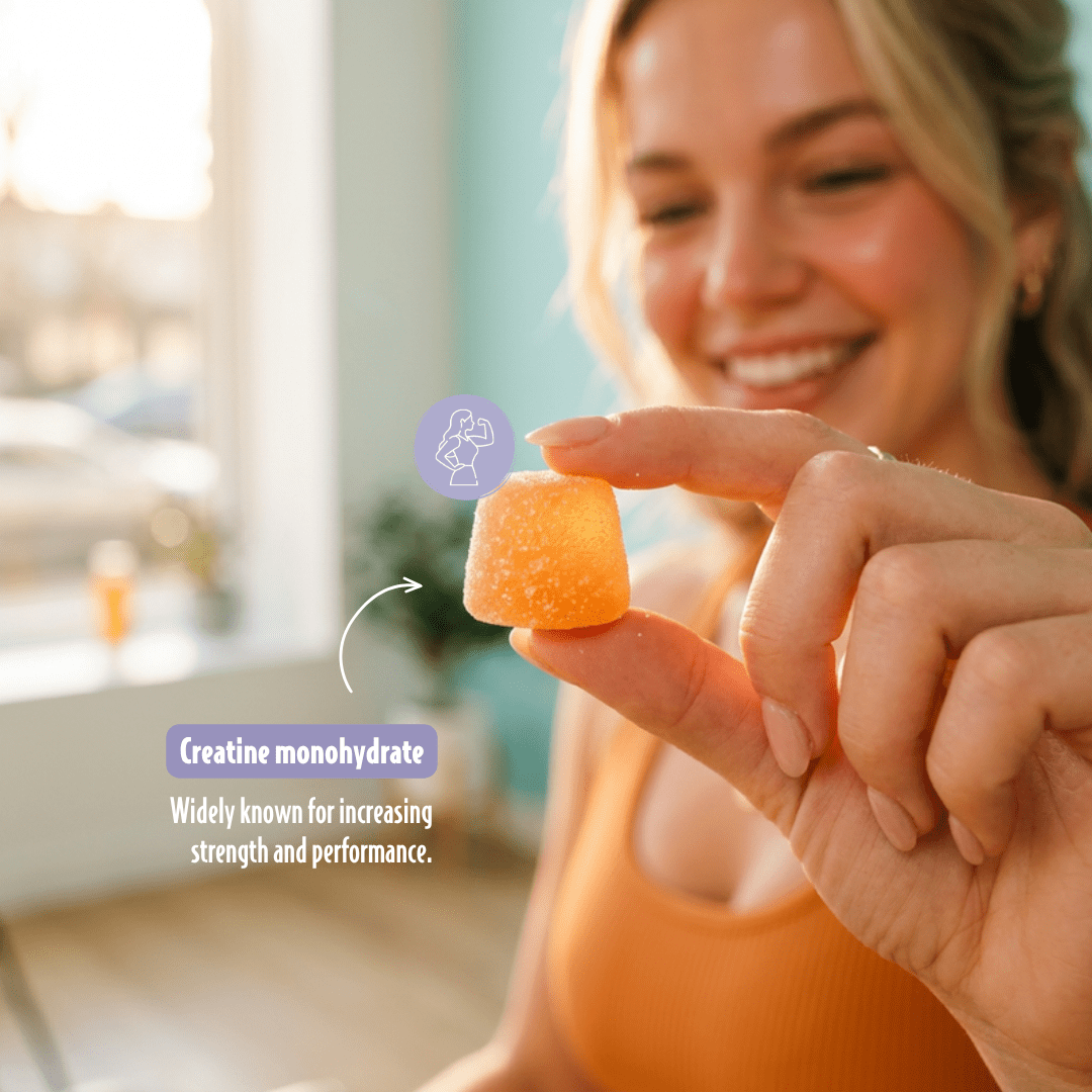 Heey! Creatine Gummies Sour Peach - kreatin for styrka och prestation